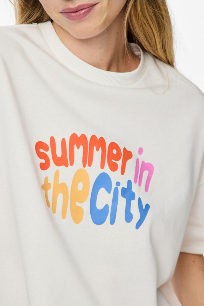 PCCHILLI SUMMER 2/4 LOOSE PRINT SWE 17158665 BRIGHT WHITE/SUMMER